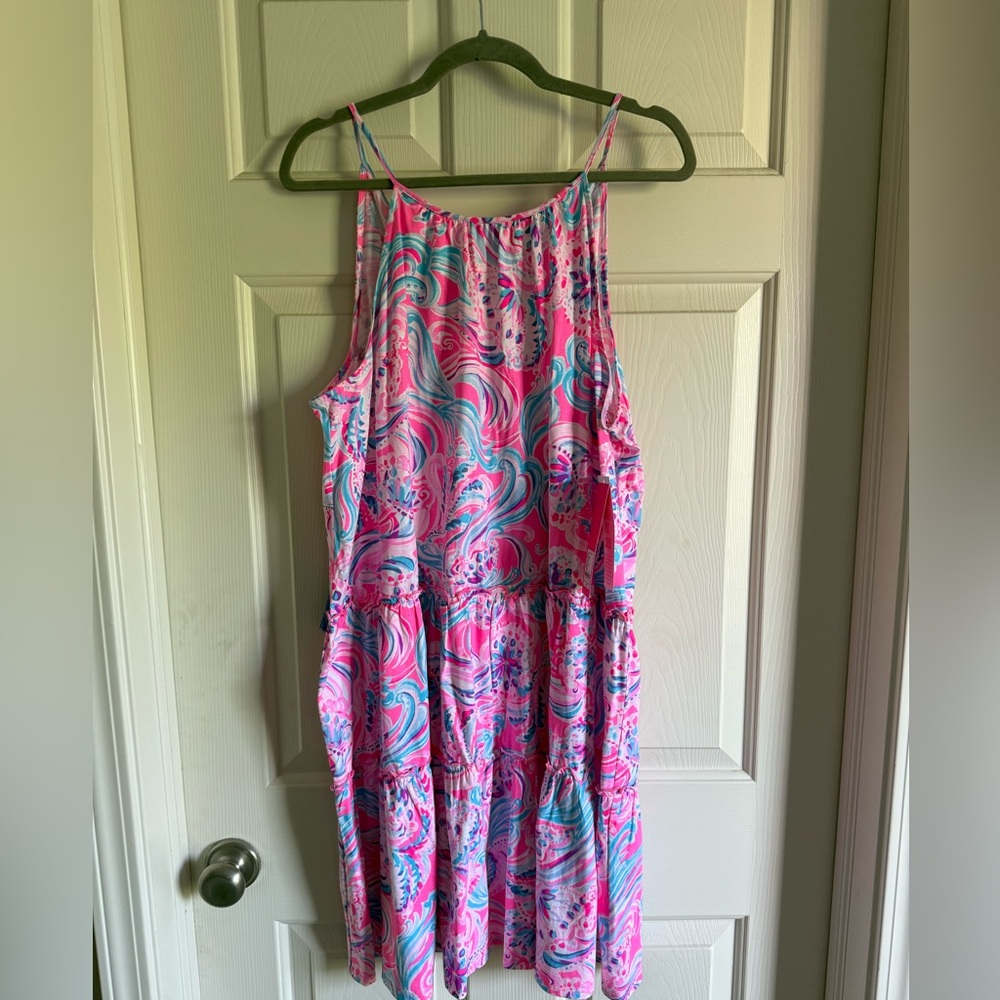 NWT XL Lilly Pulitzer Evelyn Dress in Prosecco Pink